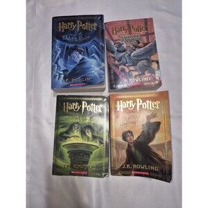 Harry Potter Soft Cover Number 3,5 6,7 Lot 4 Used Scholastic J.k Rowling